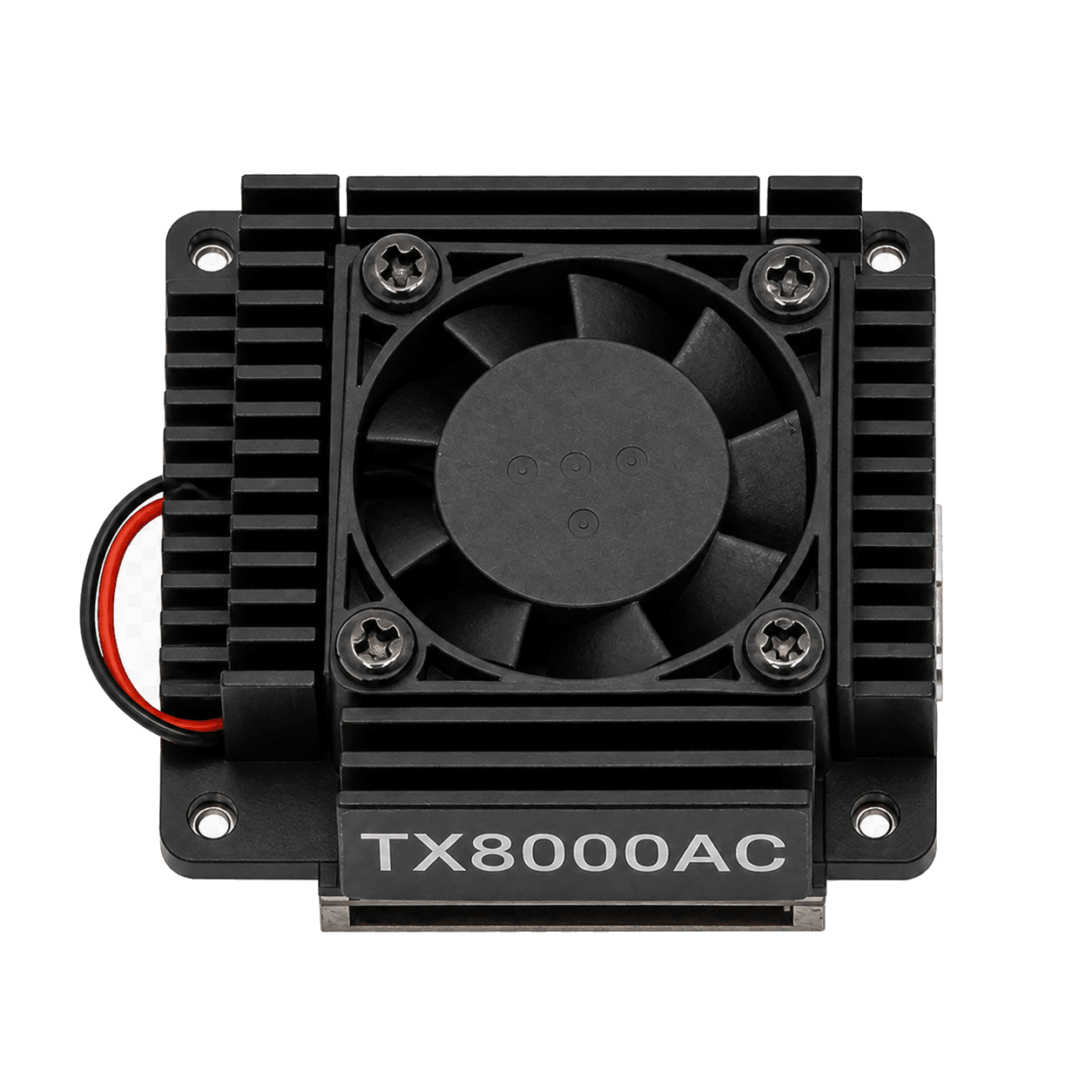正顶视方正摆放的 AKK TX8000AC 5.8GHz 8W 图传